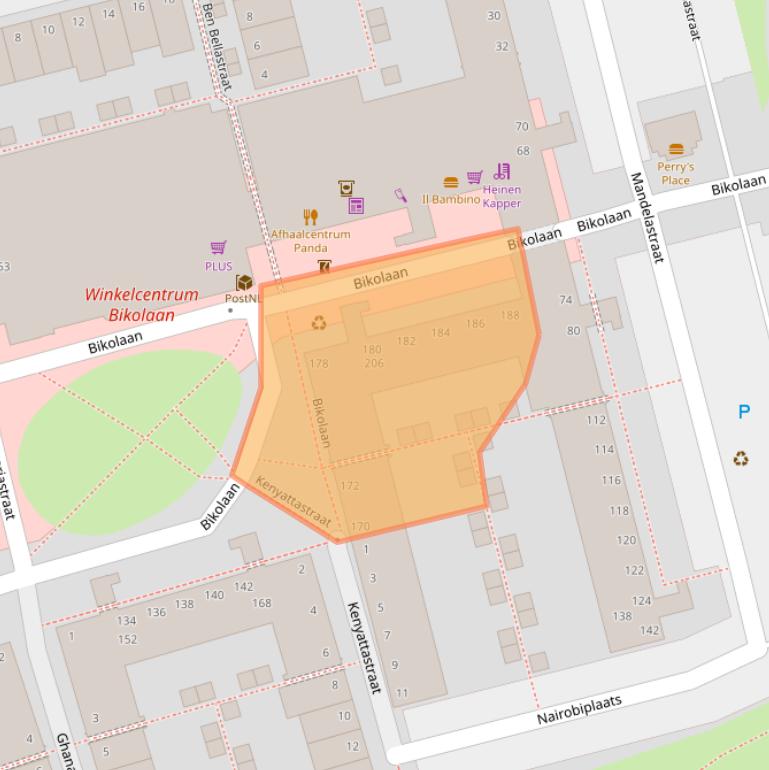Kaart van postcodegebied 2622EN.