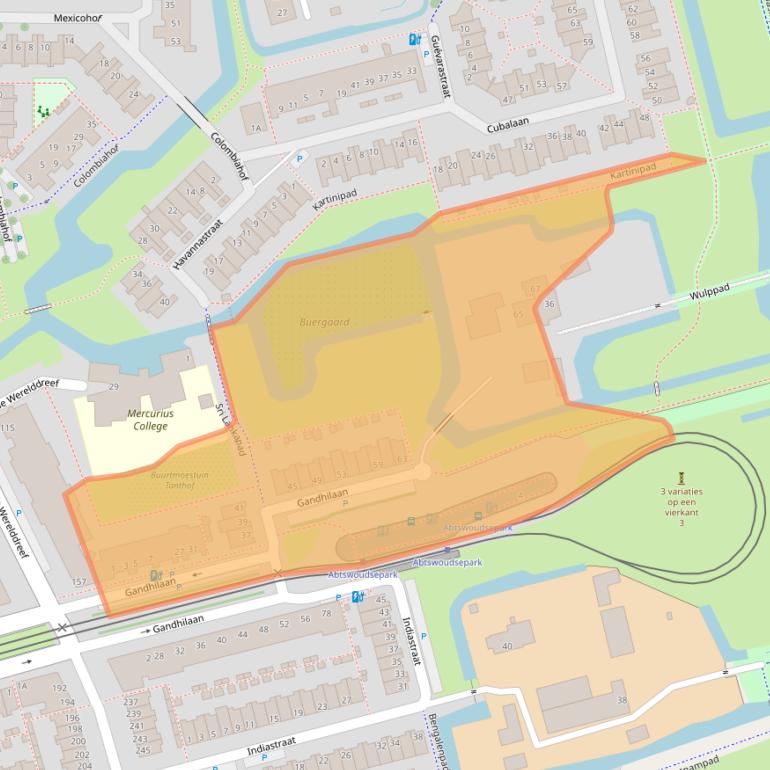 Kaart van postcodegebied 2622GD.