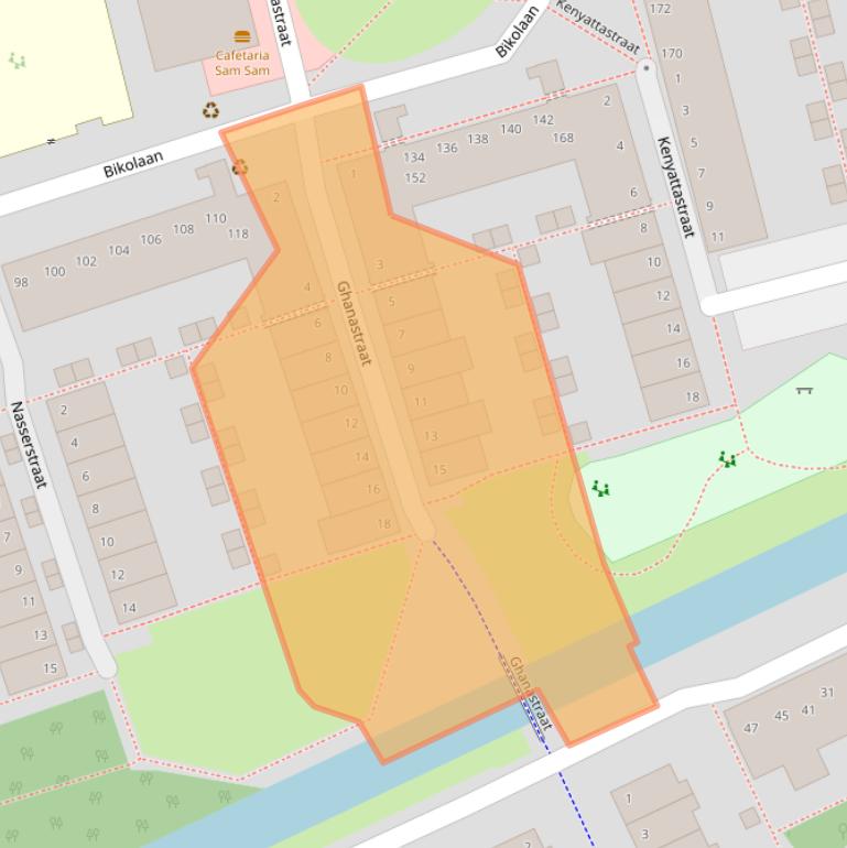 Kaart van postcodegebied 2622GJ.