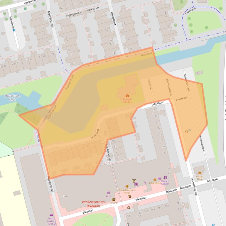 Kaart van postcodegebied 2622GL.