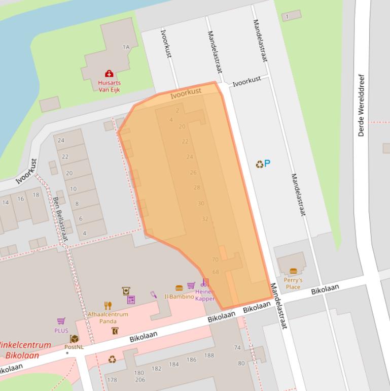 Kaart van postcodegebied 2622GN.