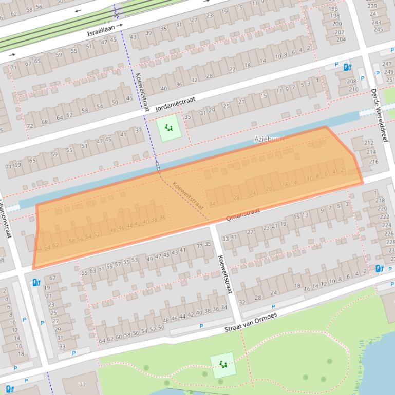 Kaart van postcodegebied 2622GZ.