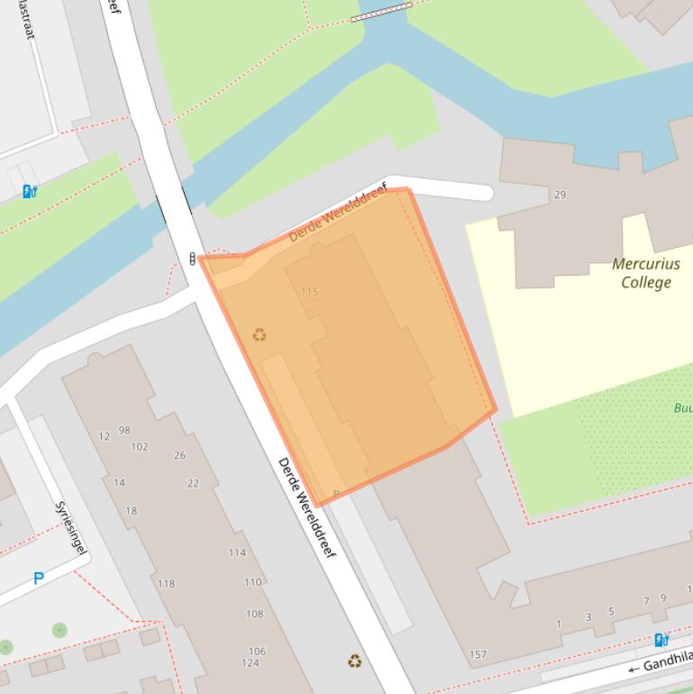 Kaart van postcodegebied 2622HC.