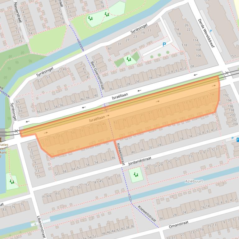 Kaart van postcodegebied 2622HR.