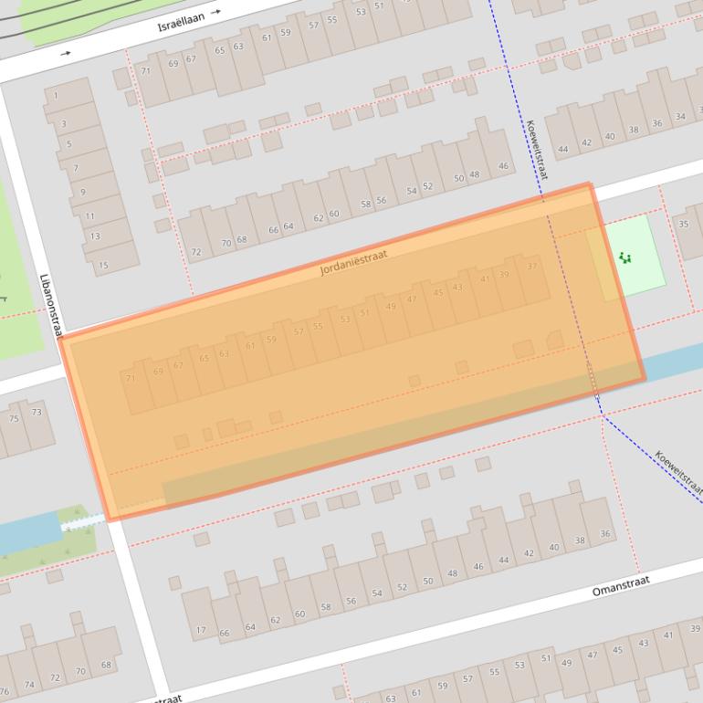 Kaart van postcodegebied 2622HX.