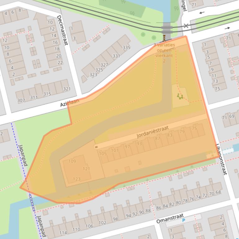 Kaart van postcodegebied 2622HZ.