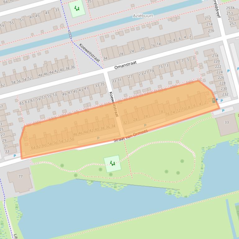 Kaart van postcodegebied 2622KA.