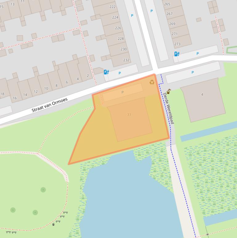 Kaart van postcodegebied 2622KB.