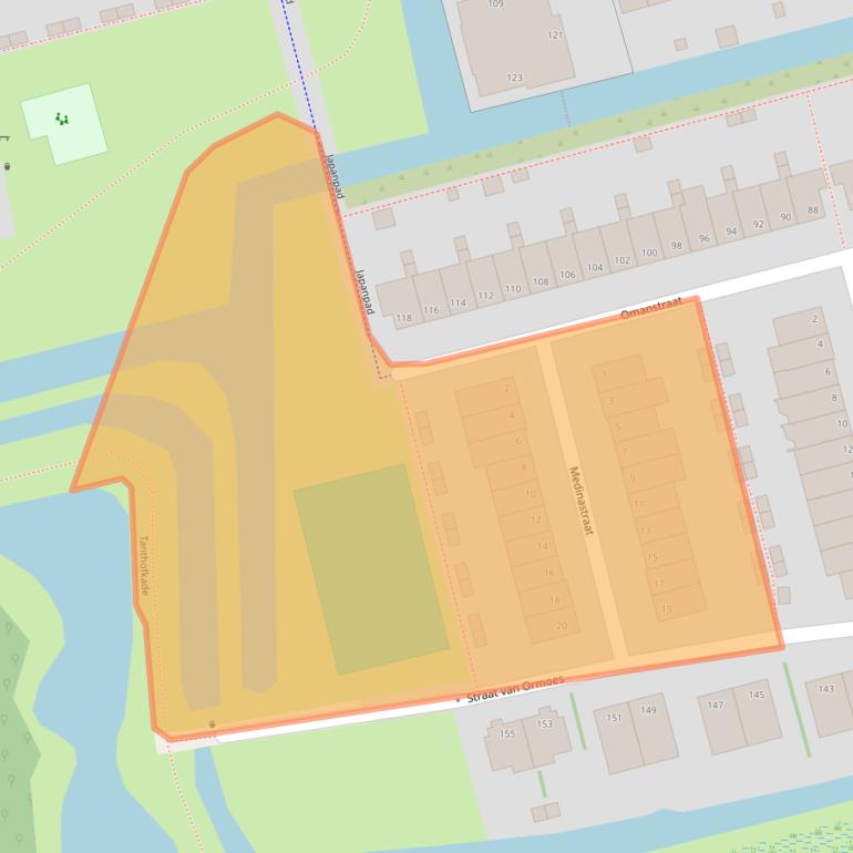 Kaart van postcodegebied 2622KG.