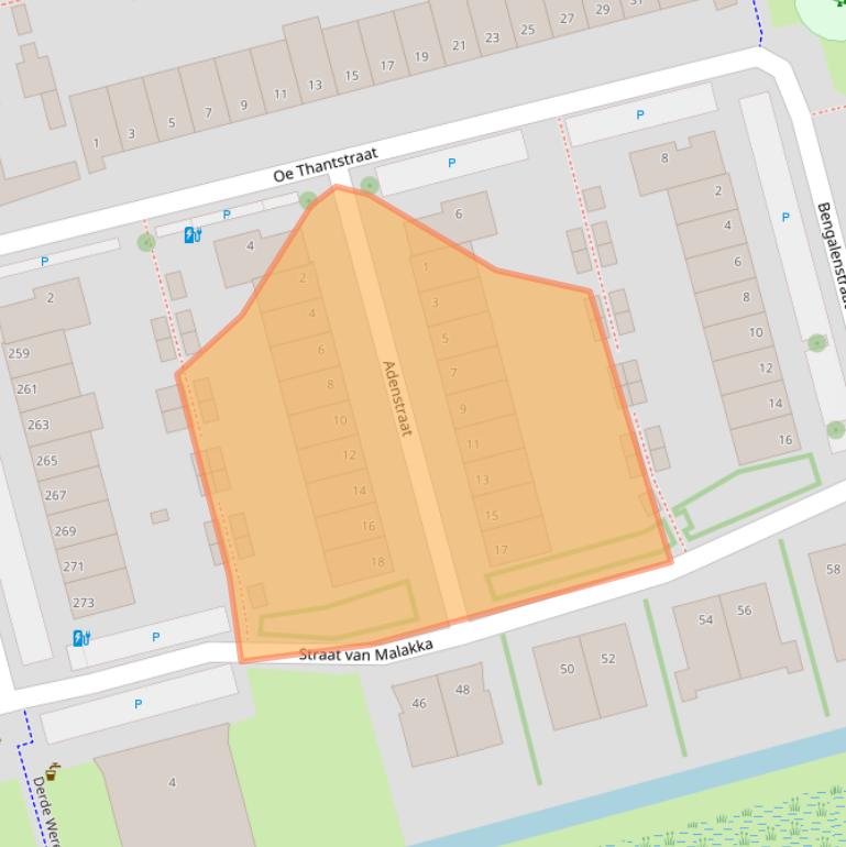 Kaart van postcodegebied 2622KJ.