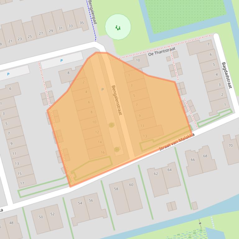 Kaart van postcodegebied 2622KK.