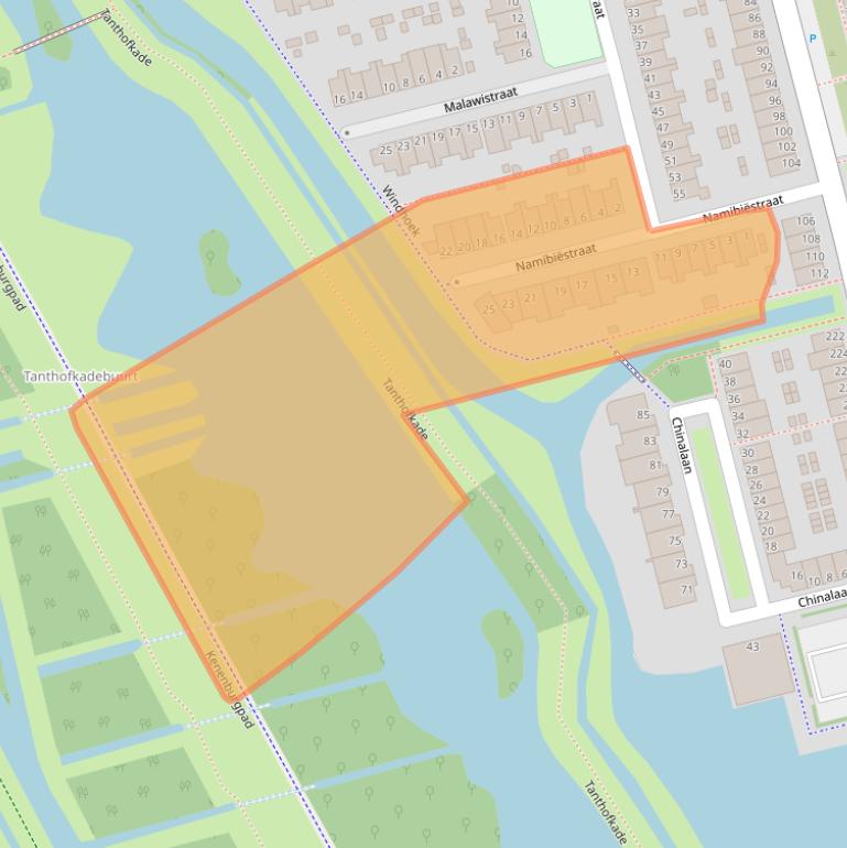 Kaart van postcodegebied 2622LD.