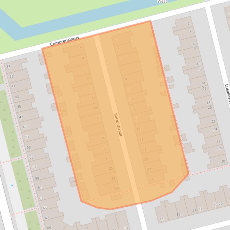 Kaart van postcodegebied 2622LJ.