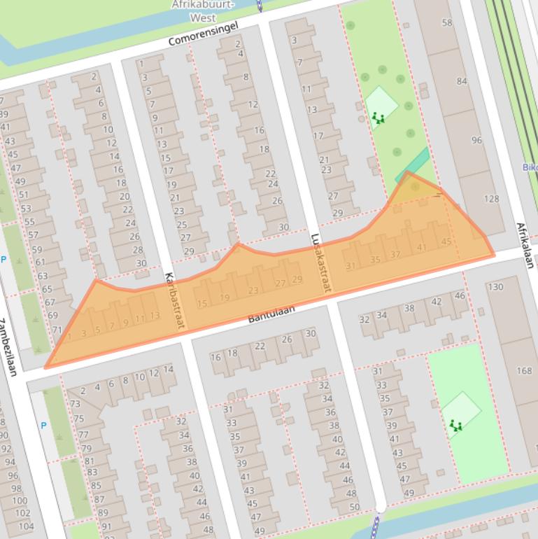 Kaart van postcodegebied 2622LP.