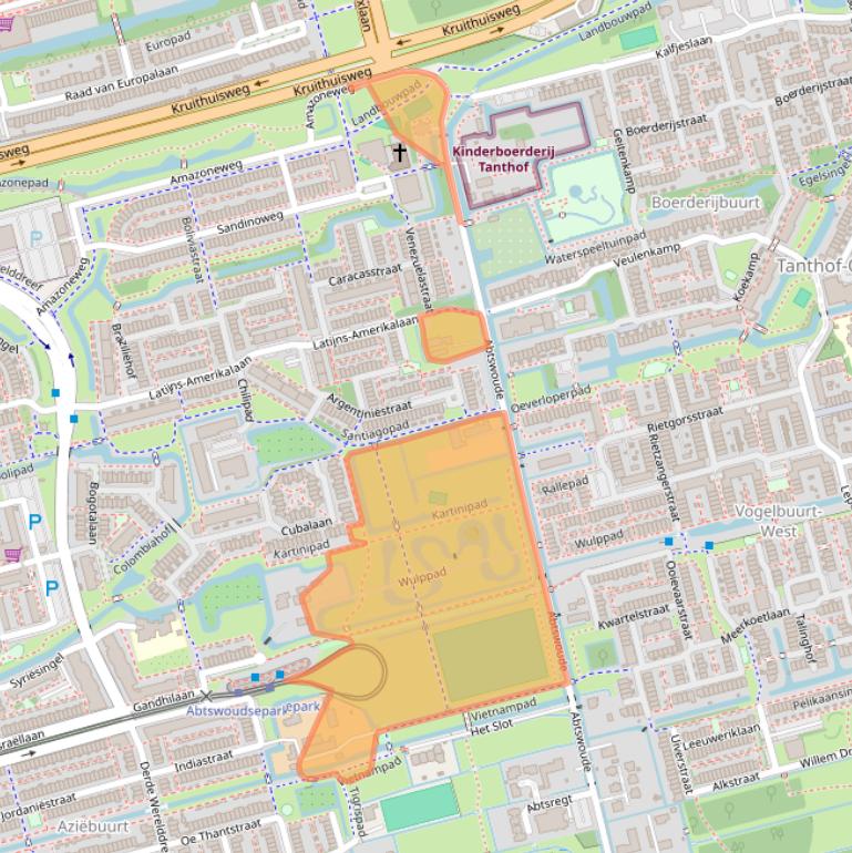 Kaart van postcodegebied 2622NA.