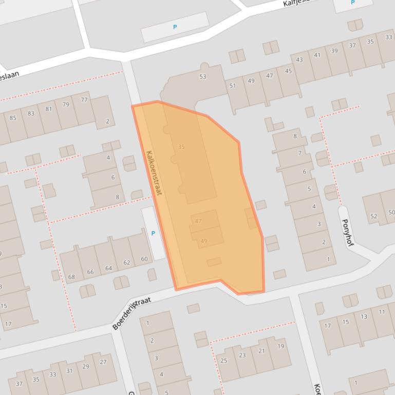 Kaart van postcodegebied 2623AM.