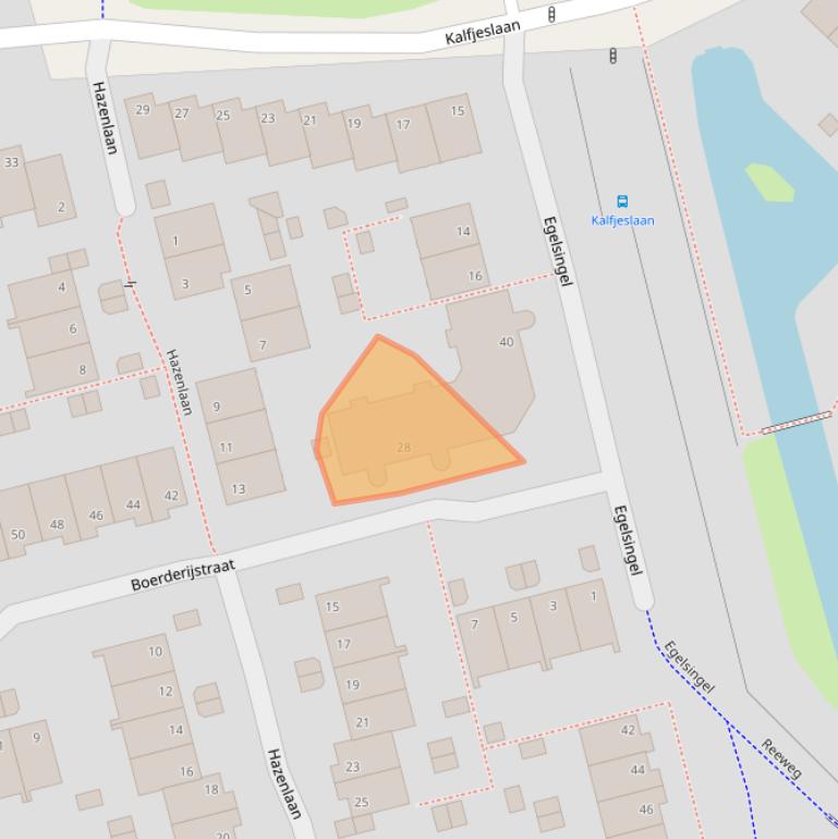 Kaart van postcodegebied 2623AT.