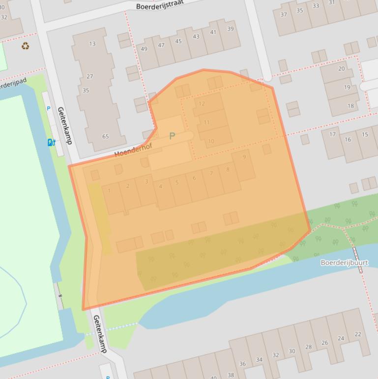 Kaart van postcodegebied 2623BC.