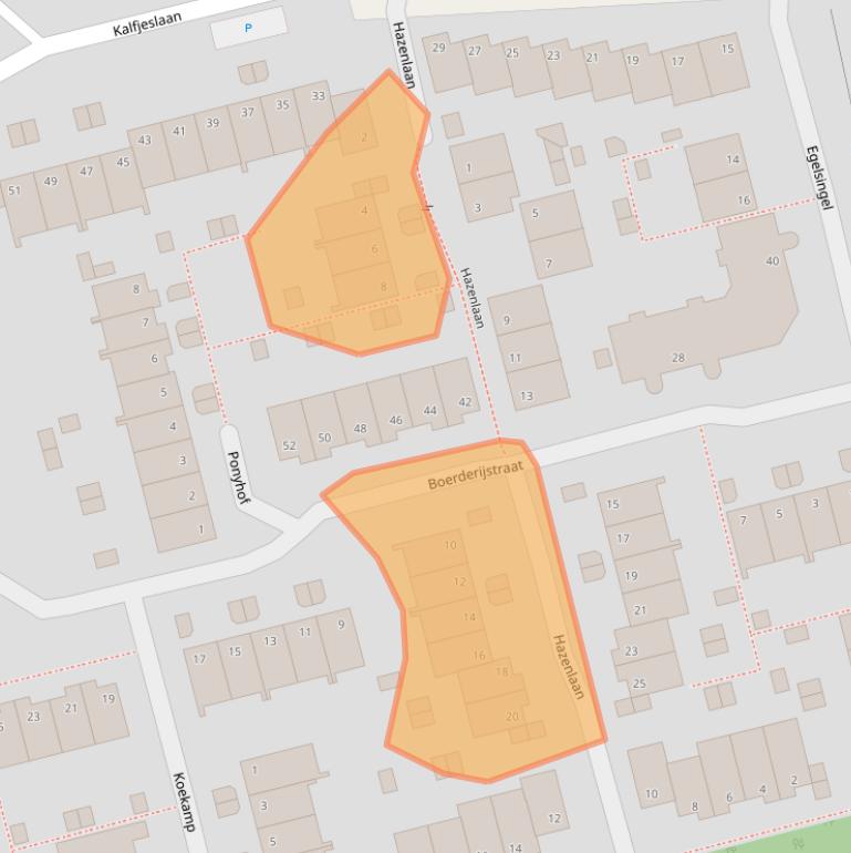 Kaart van postcodegebied 2623BH.