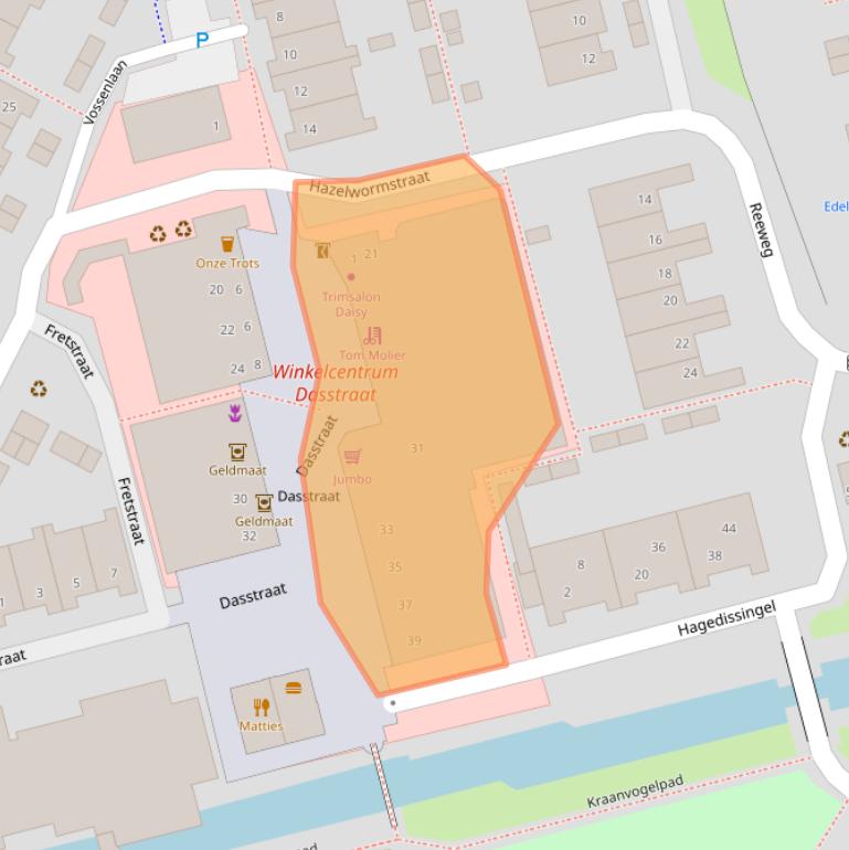 Kaart van postcodegebied 2623CB.