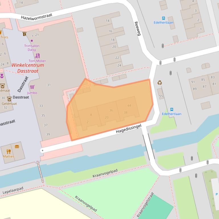 Kaart van postcodegebied 2623CD.