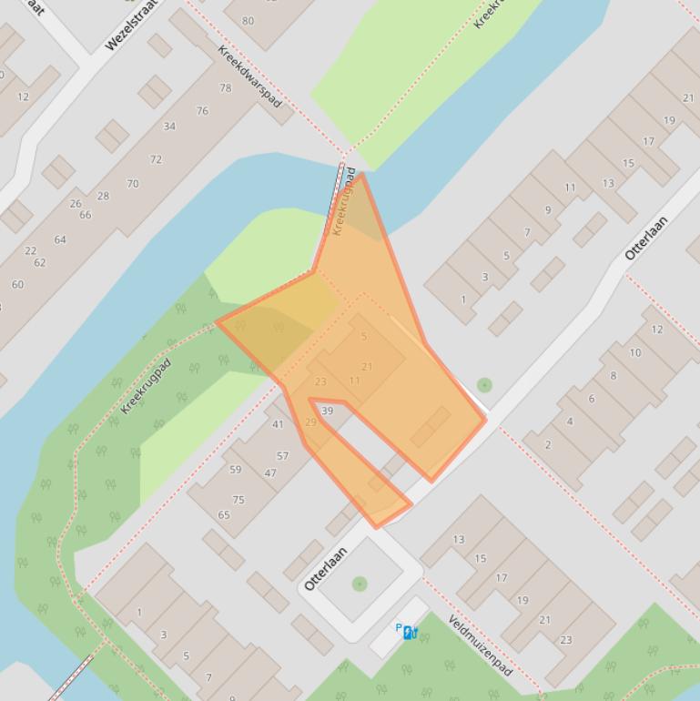 Kaart van postcodegebied 2623CM.