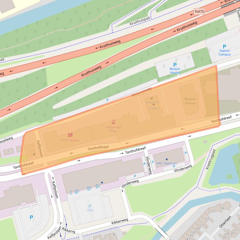 Kaart van postcodegebied 2623CR.