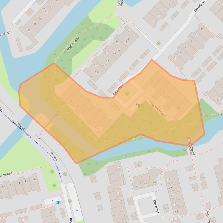 Kaart van postcodegebied 2623CT.