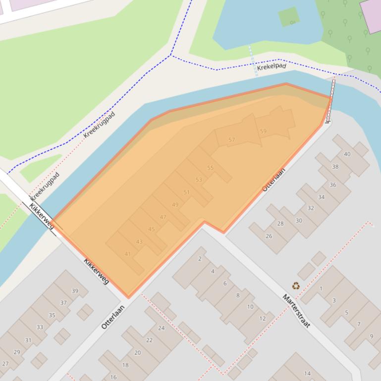 Kaart van postcodegebied 2623CW.