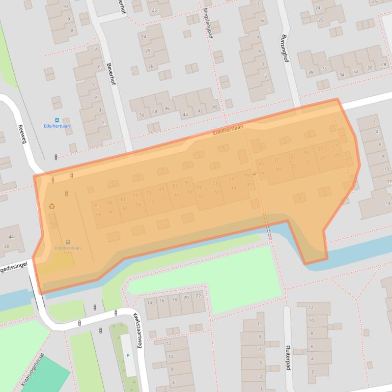Kaart van postcodegebied 2623EN.