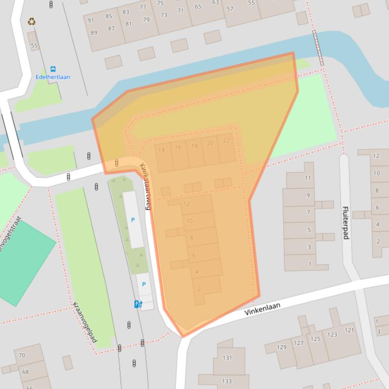 Kaart van postcodegebied 2623GA.