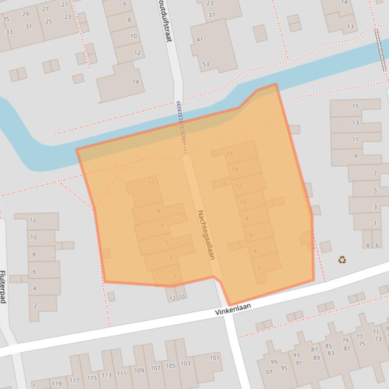 Kaart van postcodegebied 2623GC.