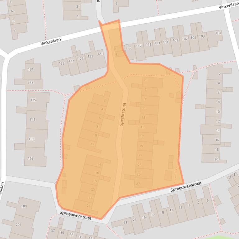 Kaart van postcodegebied 2623GP.