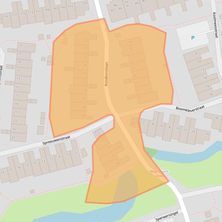 Kaart van postcodegebied 2623GR.