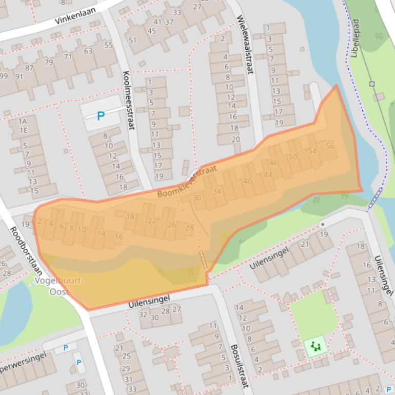 Kaart van postcodegebied 2623GW.