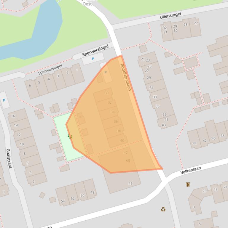 Kaart van postcodegebied 2623HB.