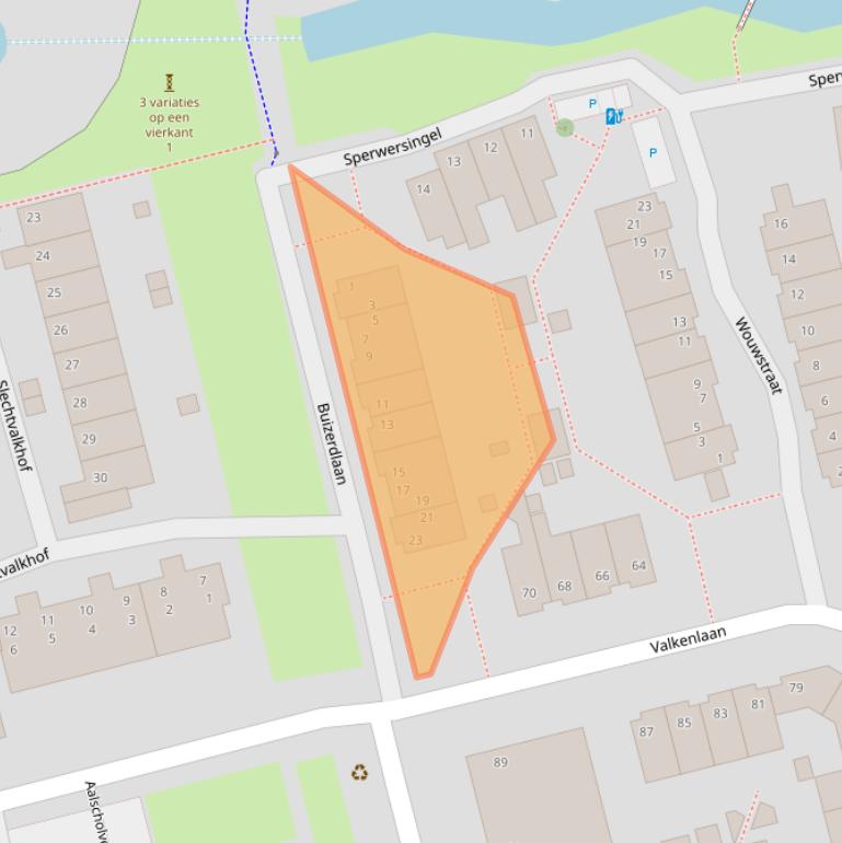 Kaart van postcodegebied 2623HK.