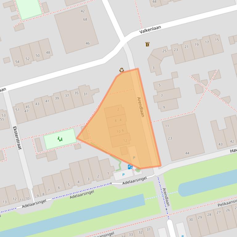 Kaart van postcodegebied 2623HV.