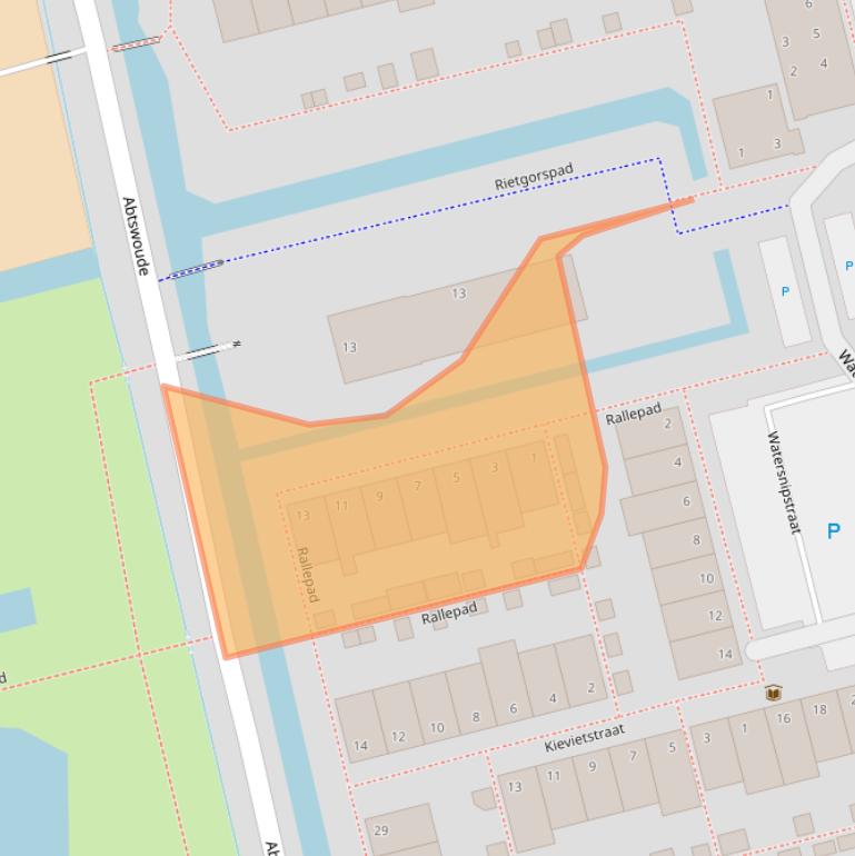 Kaart van postcodegebied 2623LN.