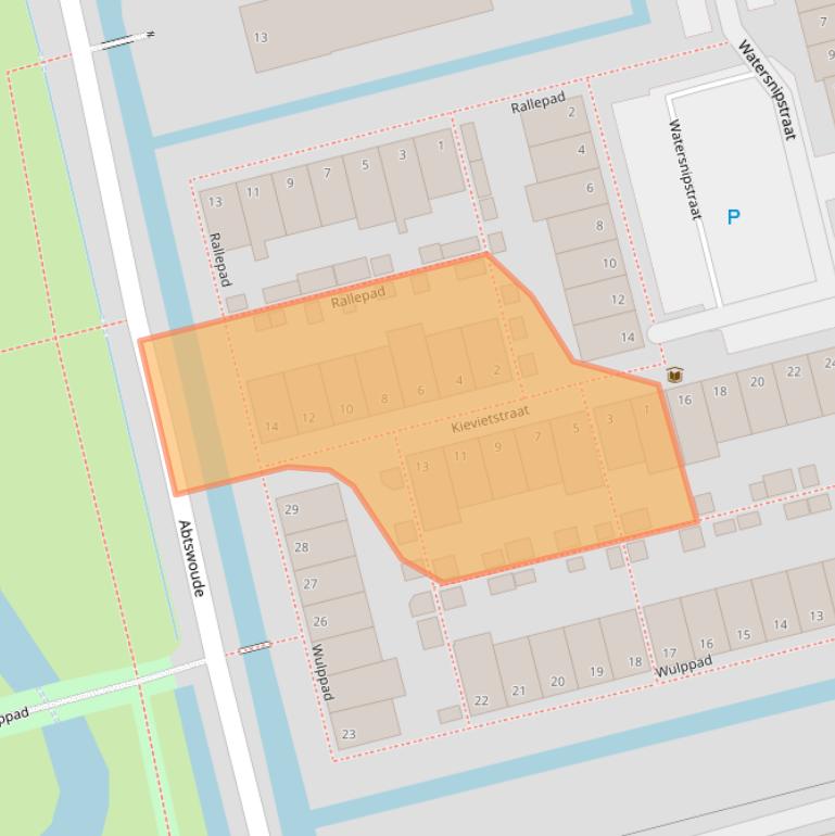 Kaart van postcodegebied 2623LP.