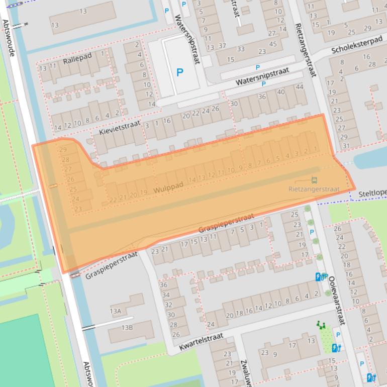 Kaart van postcodegebied 2623LR.