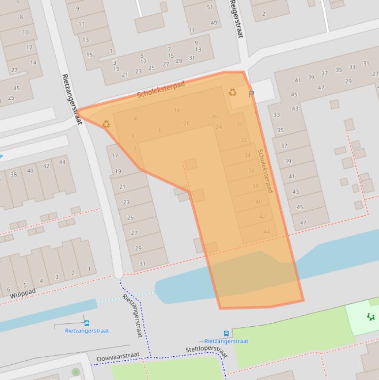 Kaart van postcodegebied 2623LT.