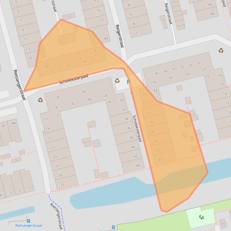 Kaart van postcodegebied 2623LV.