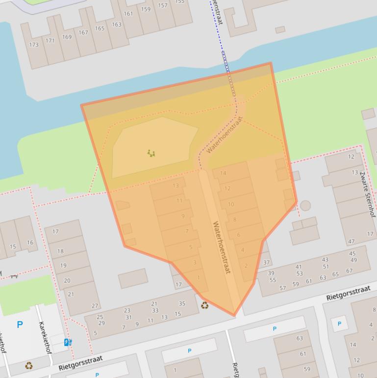 Kaart van postcodegebied 2623MB.