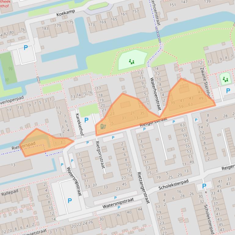 Kaart van postcodegebied 2623ME.