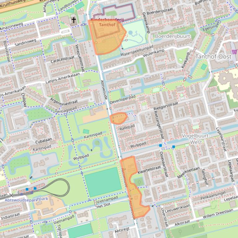 Kaart van postcodegebied 2623NB.