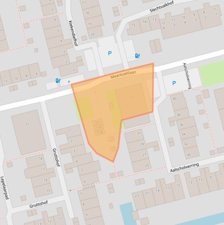 Kaart van postcodegebied 2623NE.