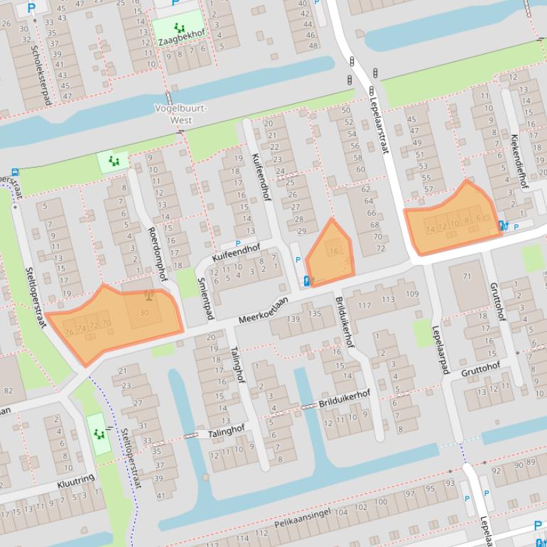 Kaart van postcodegebied 2623NJ.