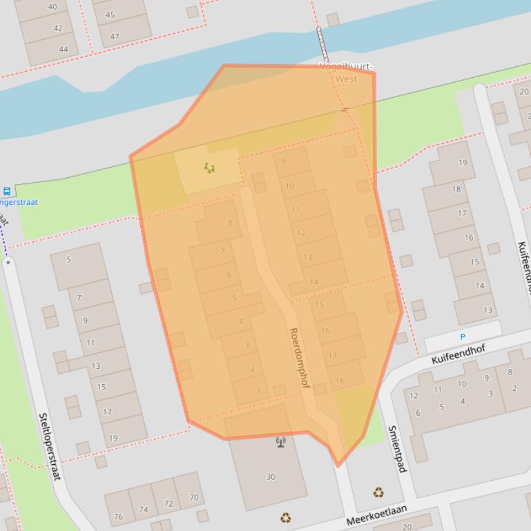 Kaart van postcodegebied 2623NP.