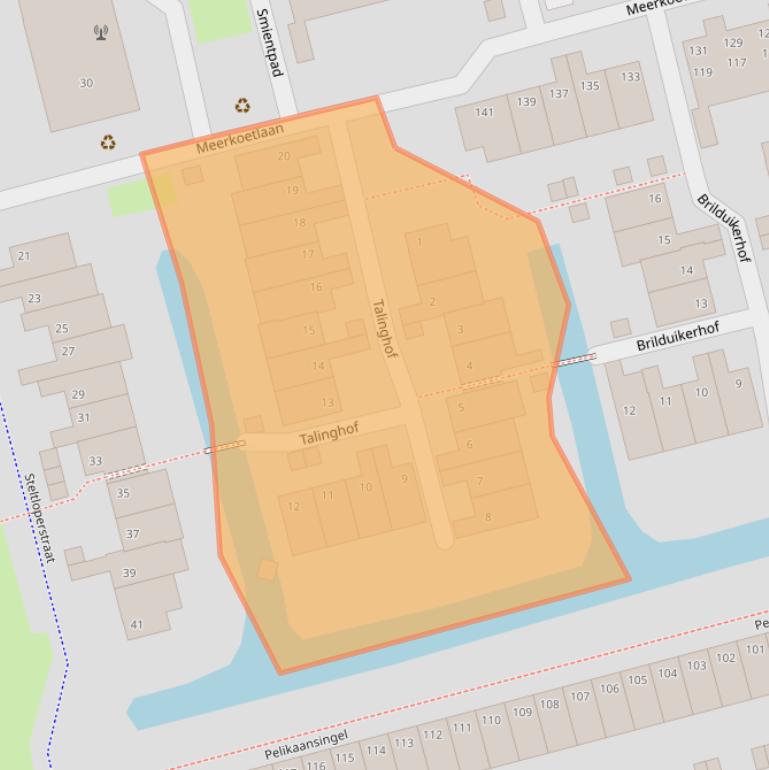 Kaart van postcodegebied 2623NR.